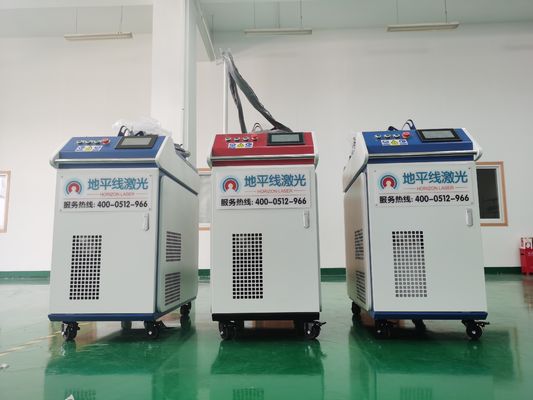 เครื่องเชื่อมเลเซอร์แบบใช้มือถือ 1000W 1080nm อุปกรณ์เชื่อมเลเซอร์ไฟเบอร์ลูกตุ้มคู่