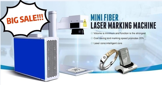 เครื่องไฟเบอร์เลเซอร์ 30W EZCAD Control Metal Desktop 10.64um