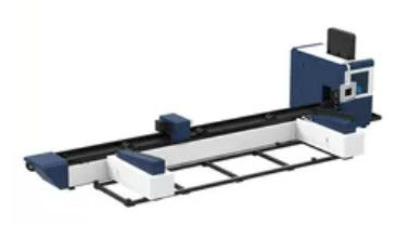 เครื่องตัดไฟเบอร์เลเซอร์ขนาด 50 ม. 380V 6000 มม. พร้อมโต๊ะทำงานคงที่