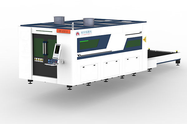 เครื่องตัดไฟเบอร์เลเซอร์ 120m 15000W เป่าระบบกำจัดฝุ่น