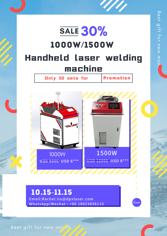 เครื่องเชื่อมเลเซอร์ 1000W 1080nm Water Cooling Overlap Handheld